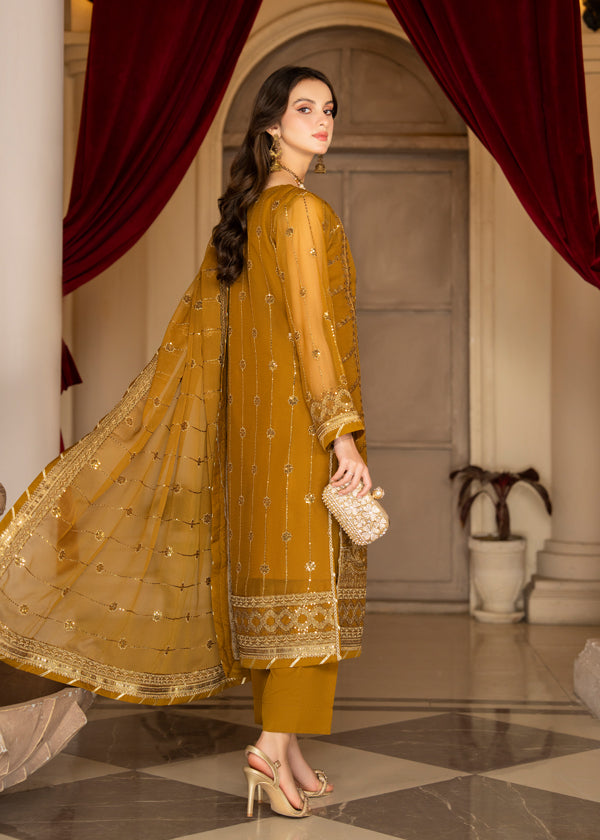 Strawberry | Rimjhim Chiffon Collection | FLS-RJ-009 - Riwayat-e-Khas