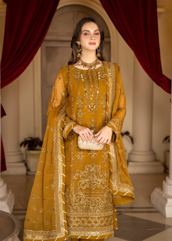 Strawberry | Rimjhim Chiffon Collection | FLS-RJ-009 - Riwayat-e-Khas
