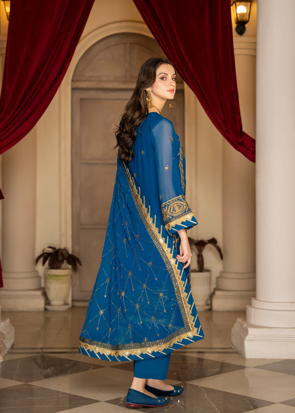 Strawberry | Rimjhim Chiffon Collection | FLS-RJ-010 - Riwayat-e-Khas