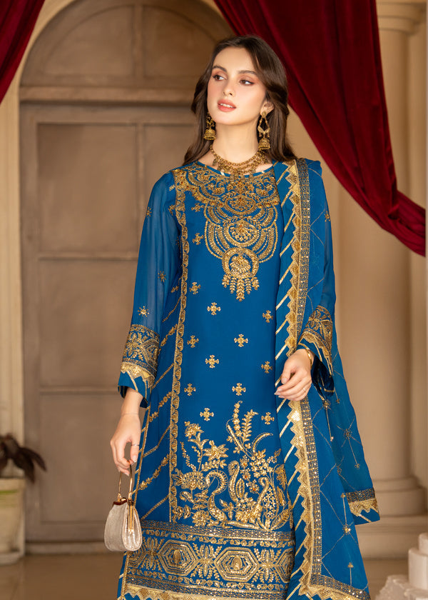 Strawberry | Rimjhim Chiffon Collection | FLS-RJ-010 - Riwayat-e-Khas