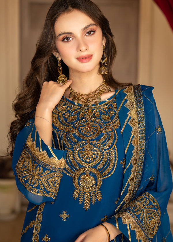 Strawberry | Rimjhim Chiffon Collection | FLS-RJ-010 - Riwayat-e-Khas
