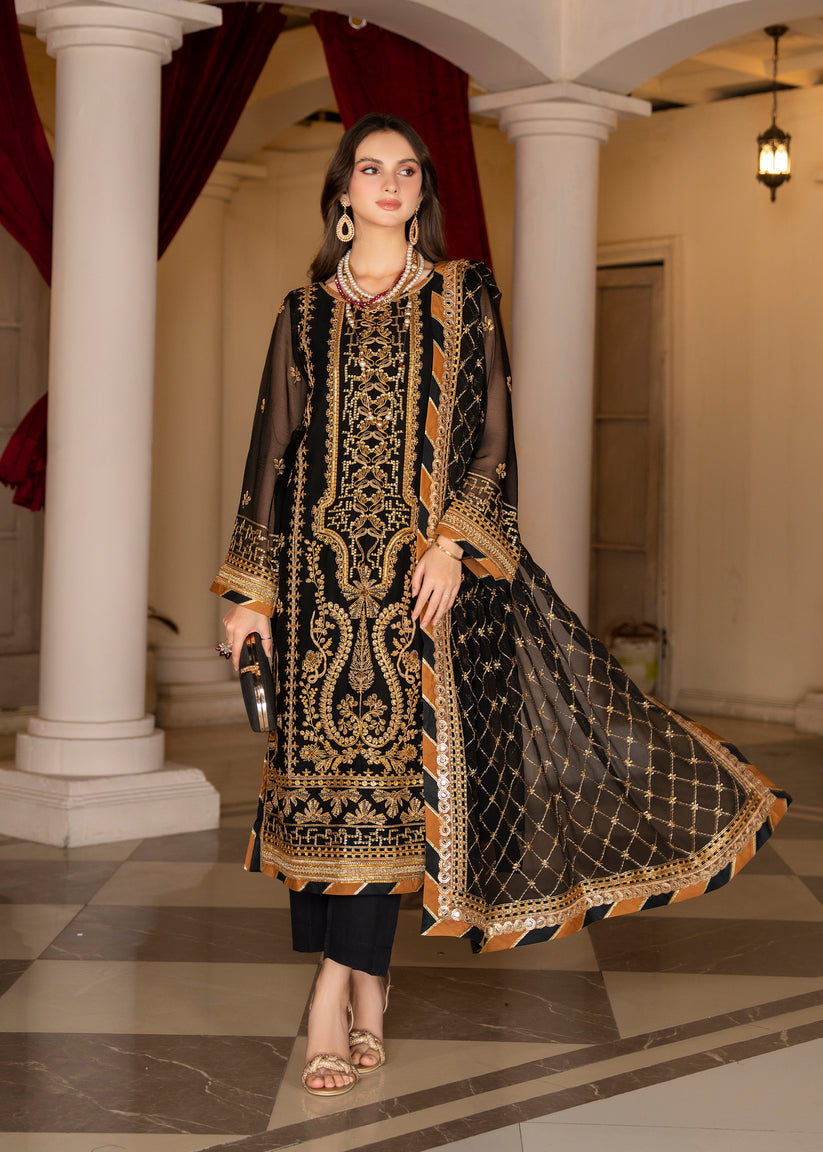 Strawberry | Rimjhim Chiffon Collection | FLS-RJ-001 - Riwayat-e-Khas