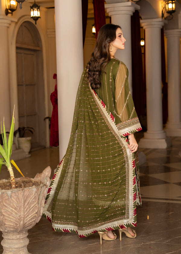 Strawberry | Rimjhim Chiffon Collection | FLS-RJ-002 - Riwayat-e-Khas