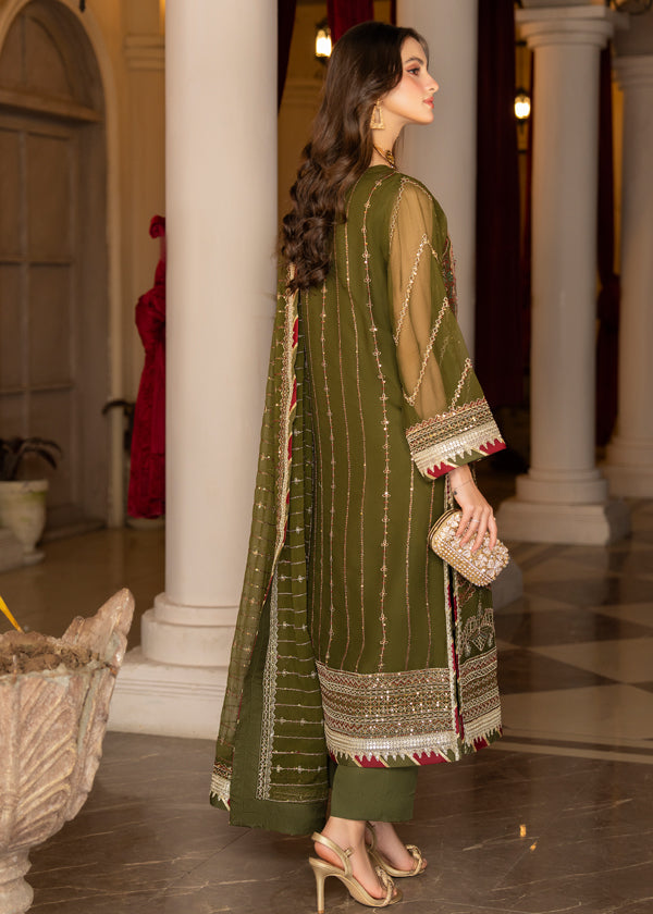 Strawberry | Rimjhim Chiffon Collection | FLS-RJ-002 - Riwayat-e-Khas
