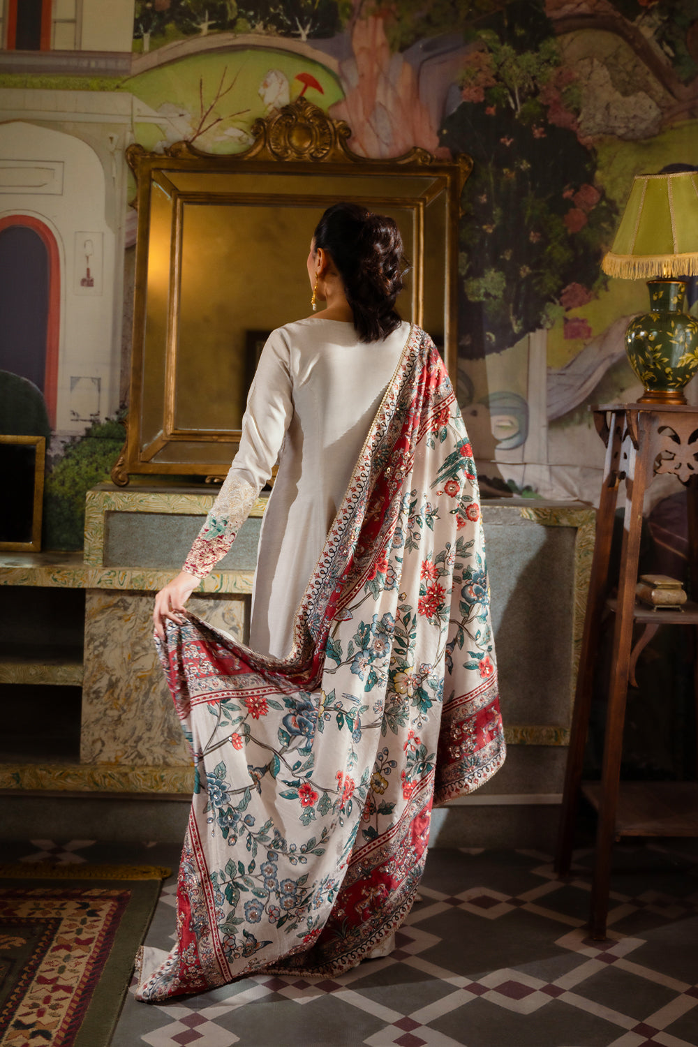 Saira Rizwan | Dahini Silk Pret | DUNE - SRLP01-25 - Riwayat-e-Khas