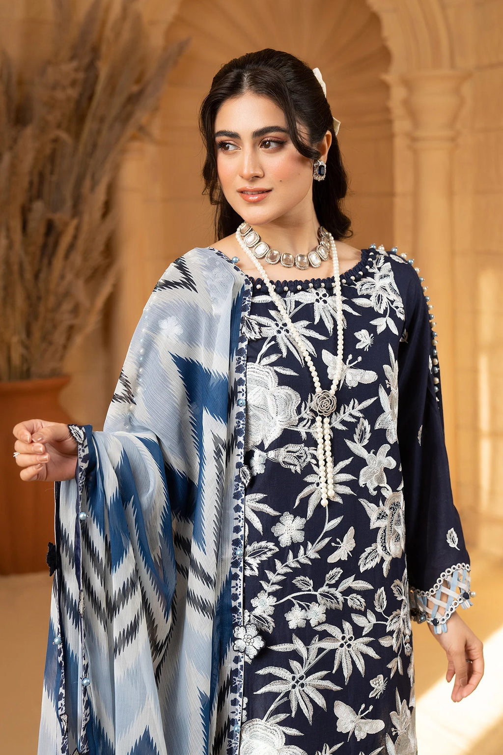 Hemstitch | Summer Luxury Lawn 24 | Ice Blue