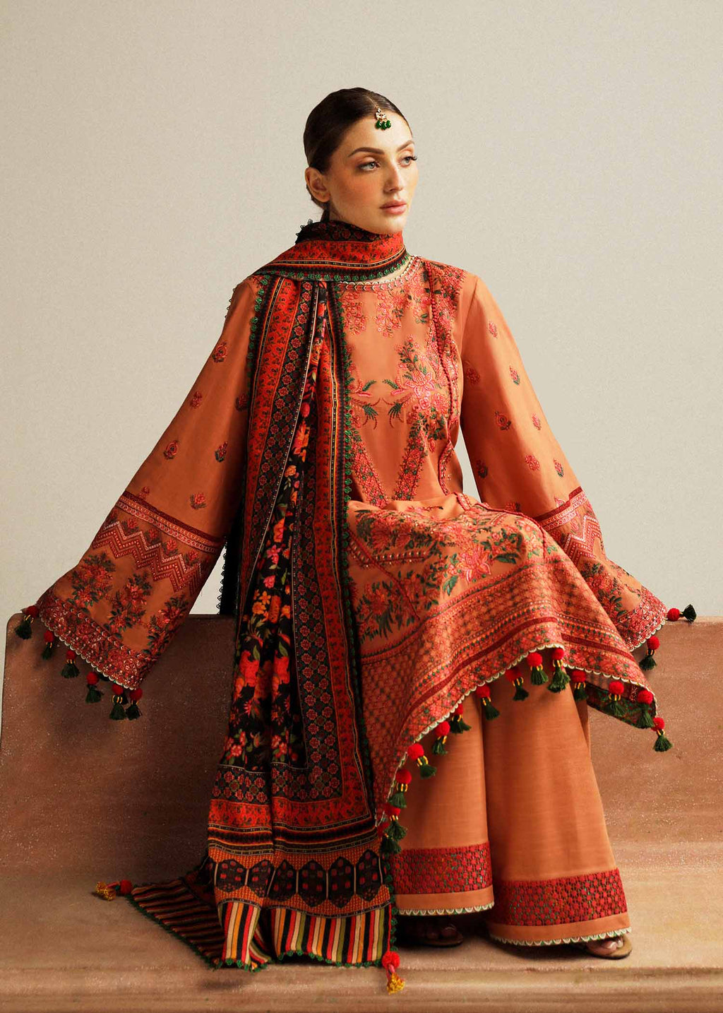 Hussain Rehar | Winter Shawl Khaddar 23 | Dusky - House Of Anaya