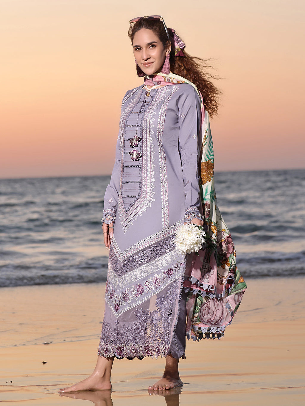 Izel | Saahil Signature Lawn 24 | VANYA - House Of Anaya