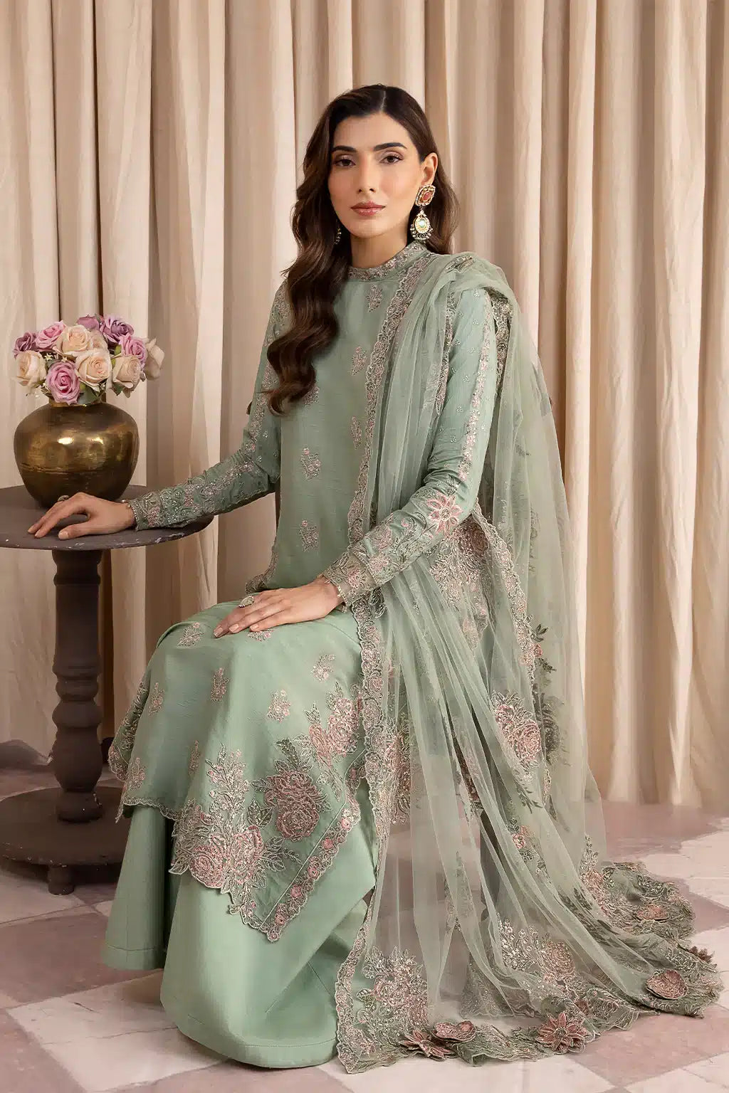 Iznik | Festive Raw Silk 23 | IRS-01 SUAVE - House Of Anaya