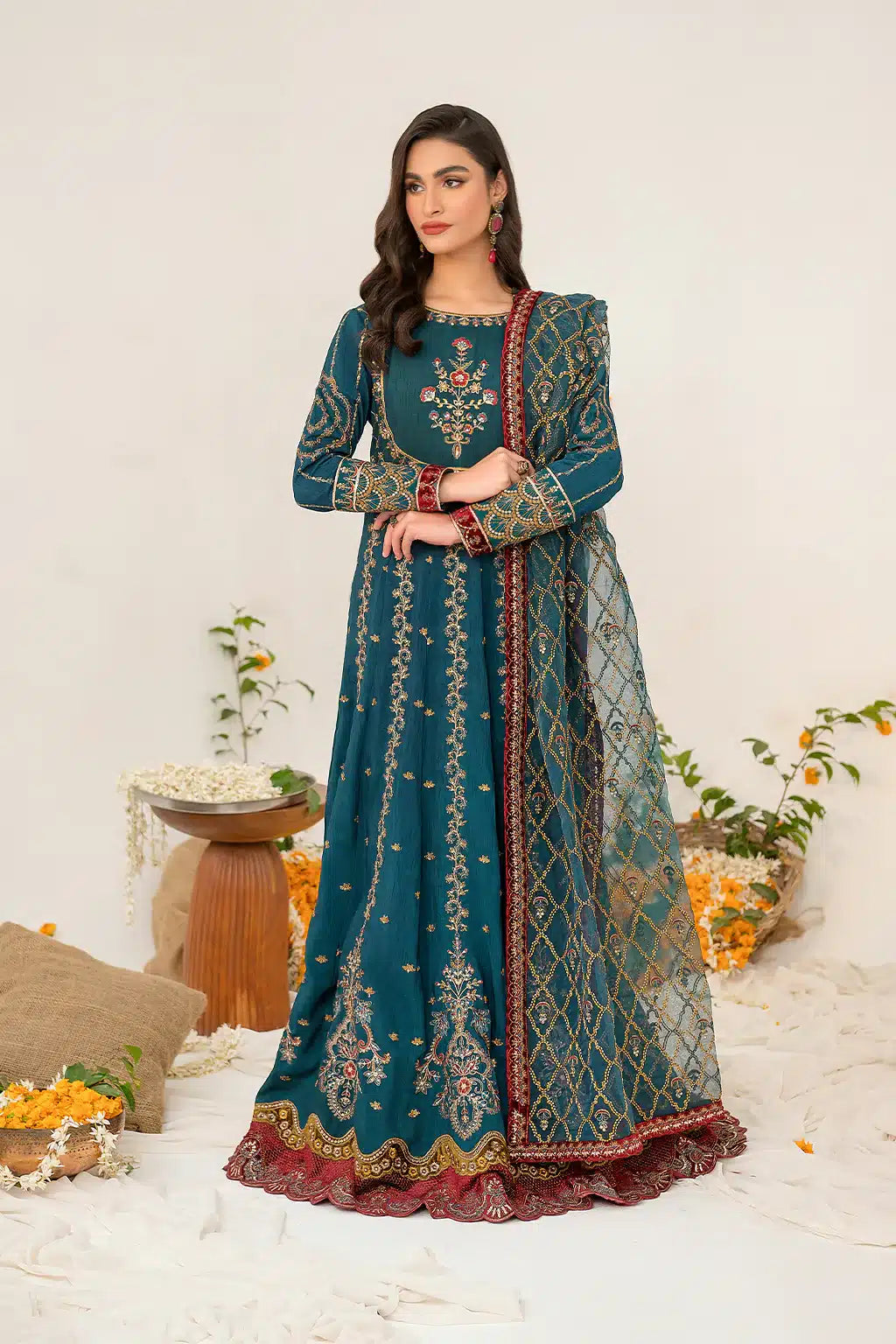 Iznik | Festive Raw Silk 23 | IRS-08 SANGUINE - House Of Anaya
