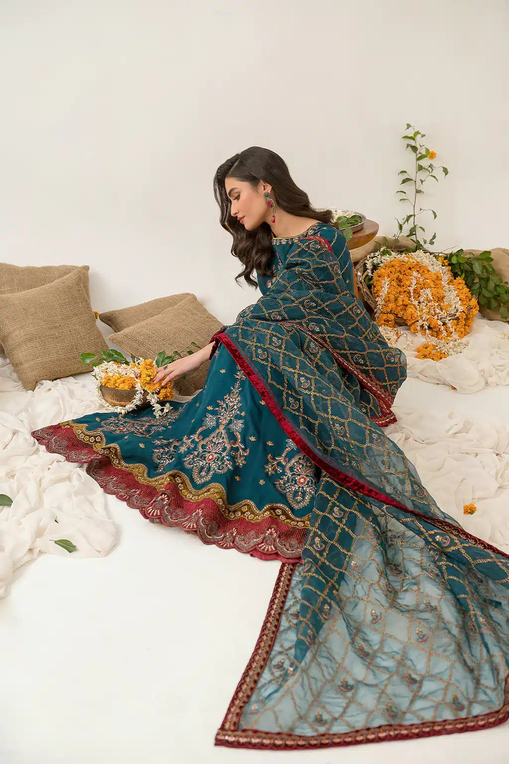Iznik | Festive Raw Silk 23 | IRS-08 SANGUINE - House Of Anaya