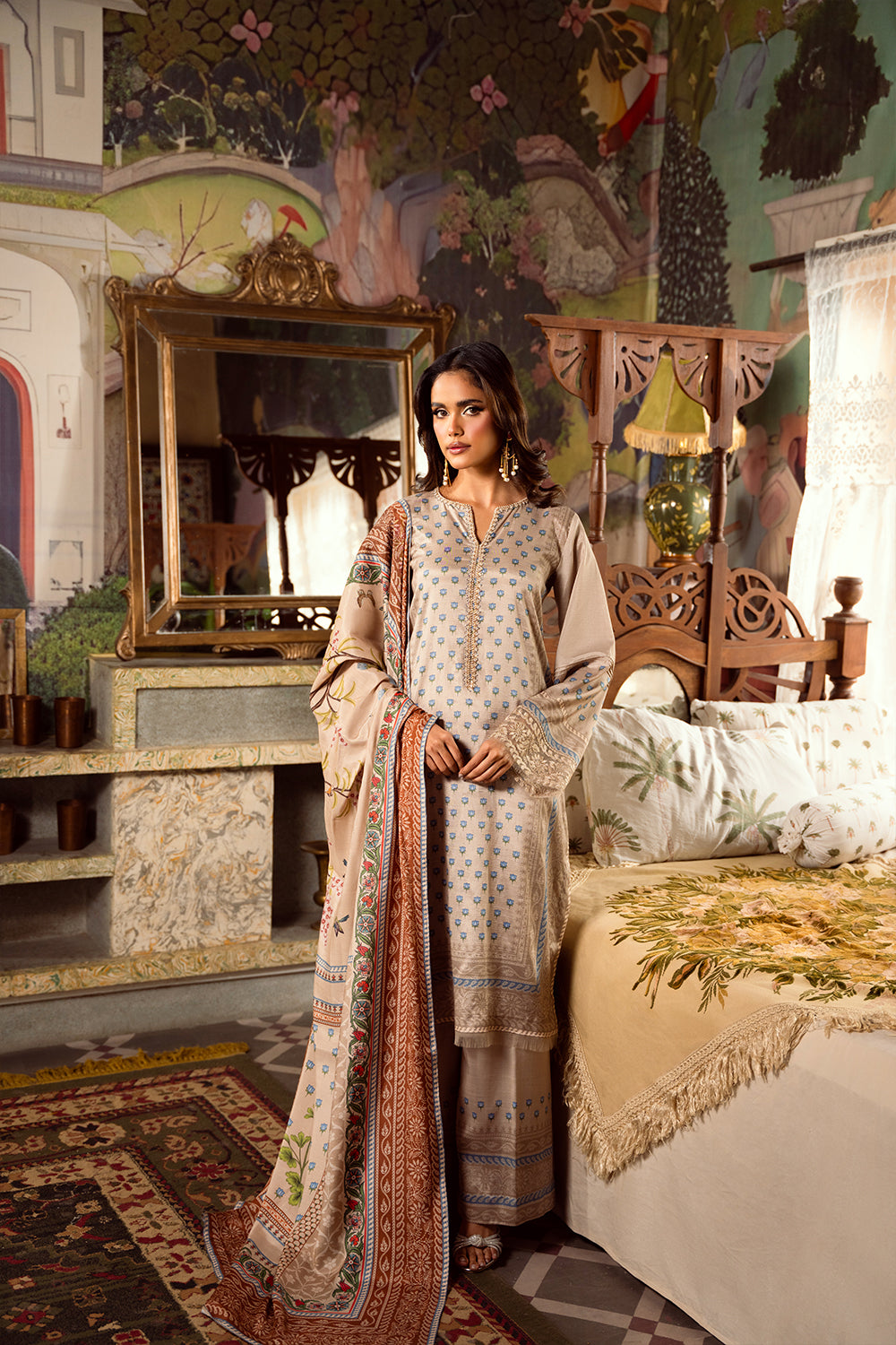 Saira Rizwan | Dahini Silk Pret | MERCINA - SRLP06-25 - Riwayat-e-Khas