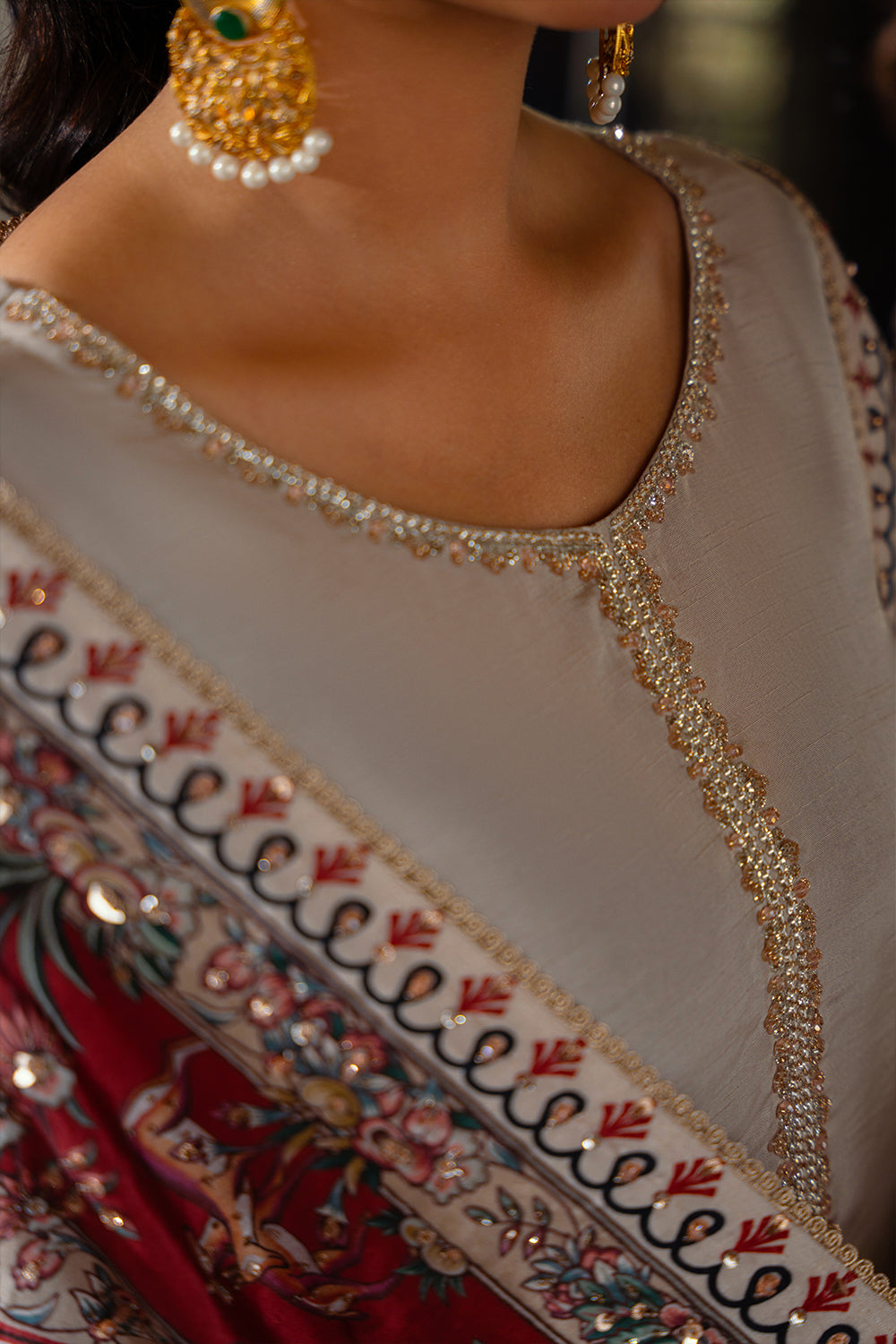 Saira Rizwan | Dahini Silk Pret | DUNE - SRLP01-25 - Riwayat-e-Khas