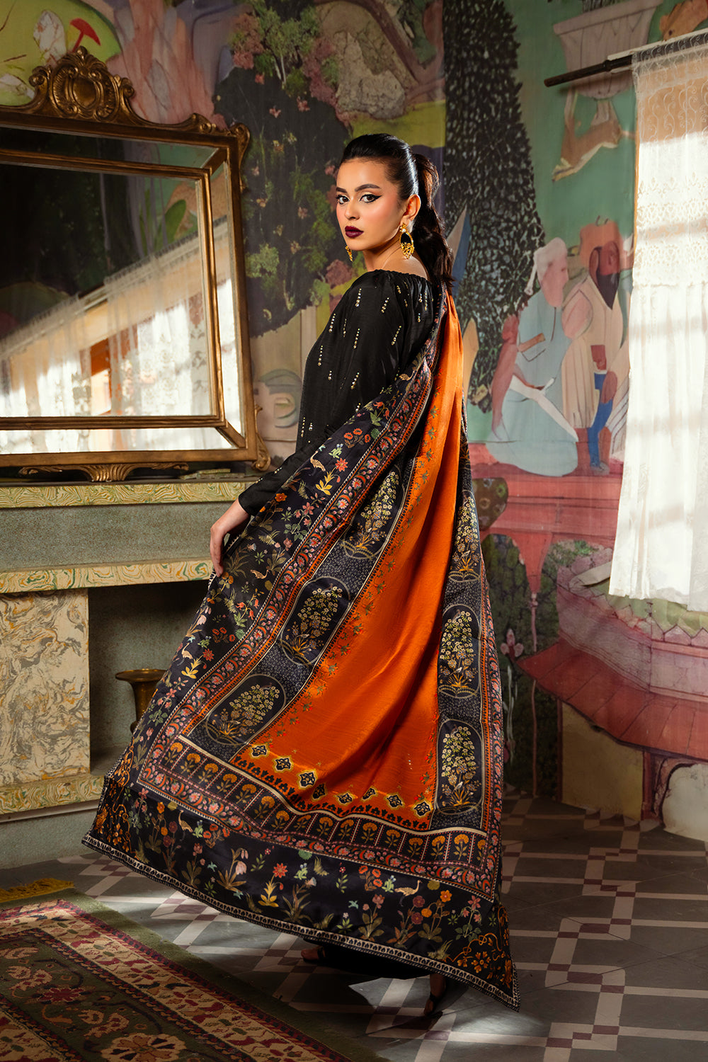 Saira Rizwan | Dahini Silk Pret | ESMA - SRLP02-25 - Riwayat-e-Khas