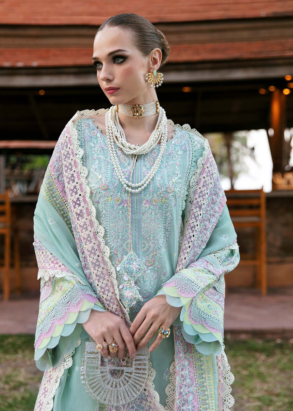 Kanwal Malik | Sareen Luxury Lawn 24 | Camilla - House Of Anaya