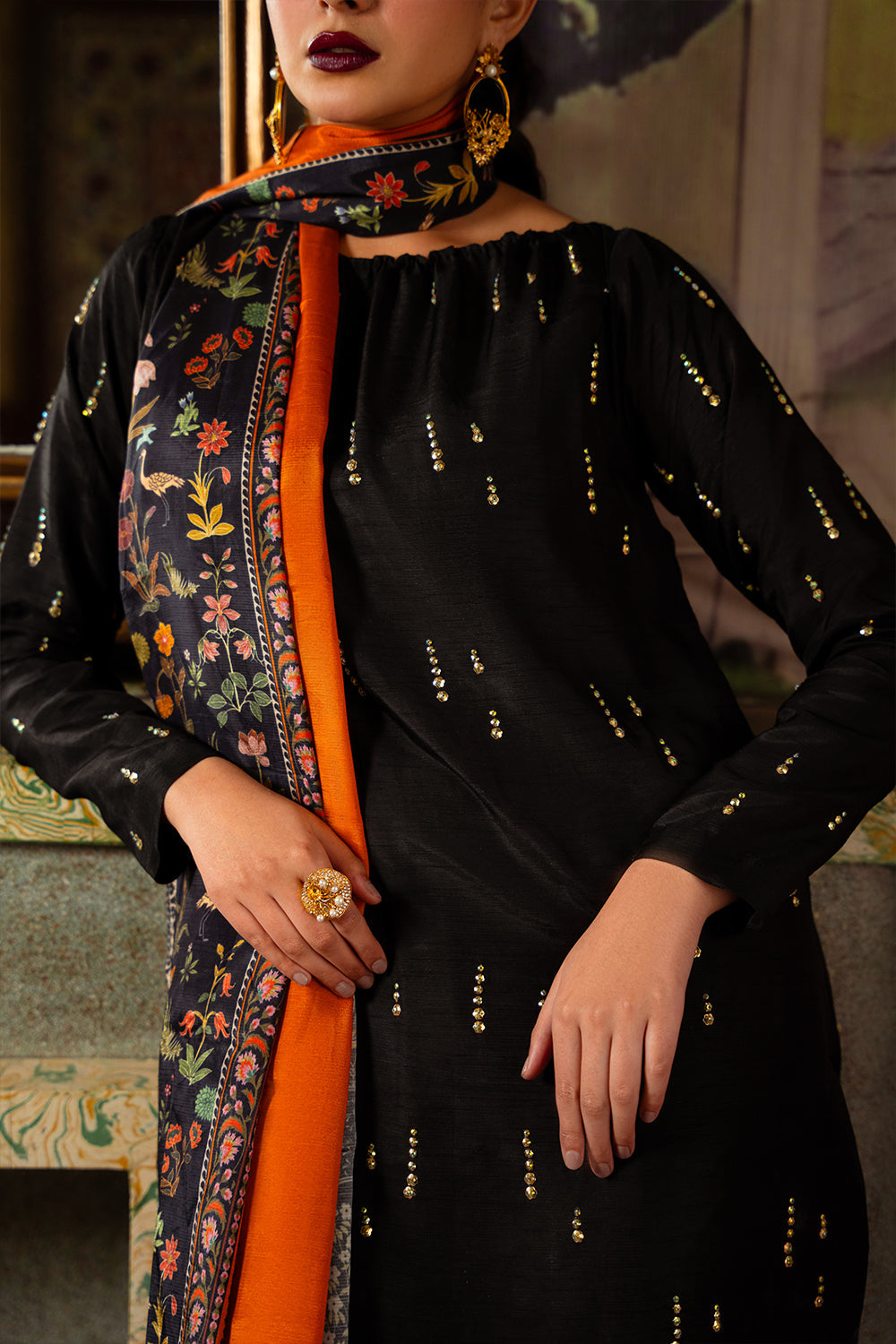 Saira Rizwan | Dahini Silk Pret | ESMA - SRLP02-25 - Riwayat-e-Khas