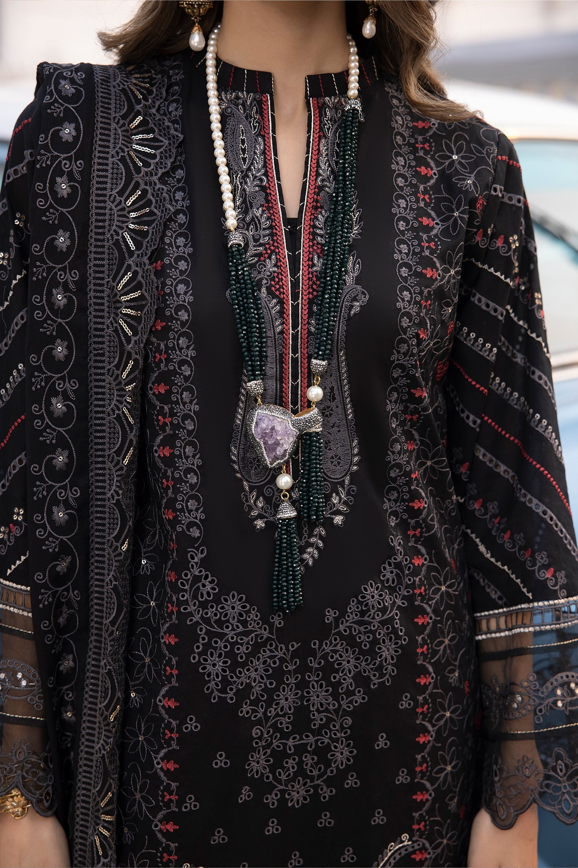 LSM | Spring Embroidered 24 | A-12 - Riwayat-e-Khas
