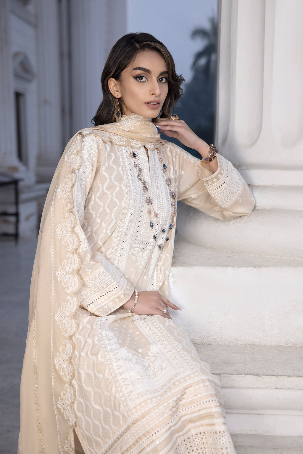 LSM | Spring Embroidered 24 | A-6 - Riwayat-e-Khas