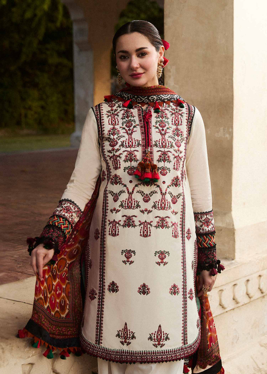 Hussain Rehar | SS Lawn 24 | Fawn - House Of Anaya