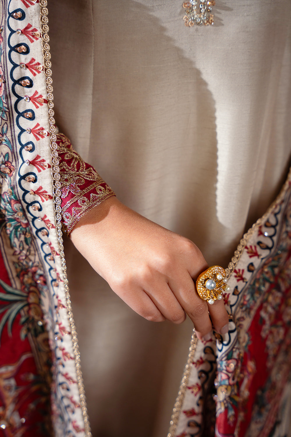 Saira Rizwan | Dahini Silk Pret | DUNE - SRLP01-25 - Riwayat-e-Khas