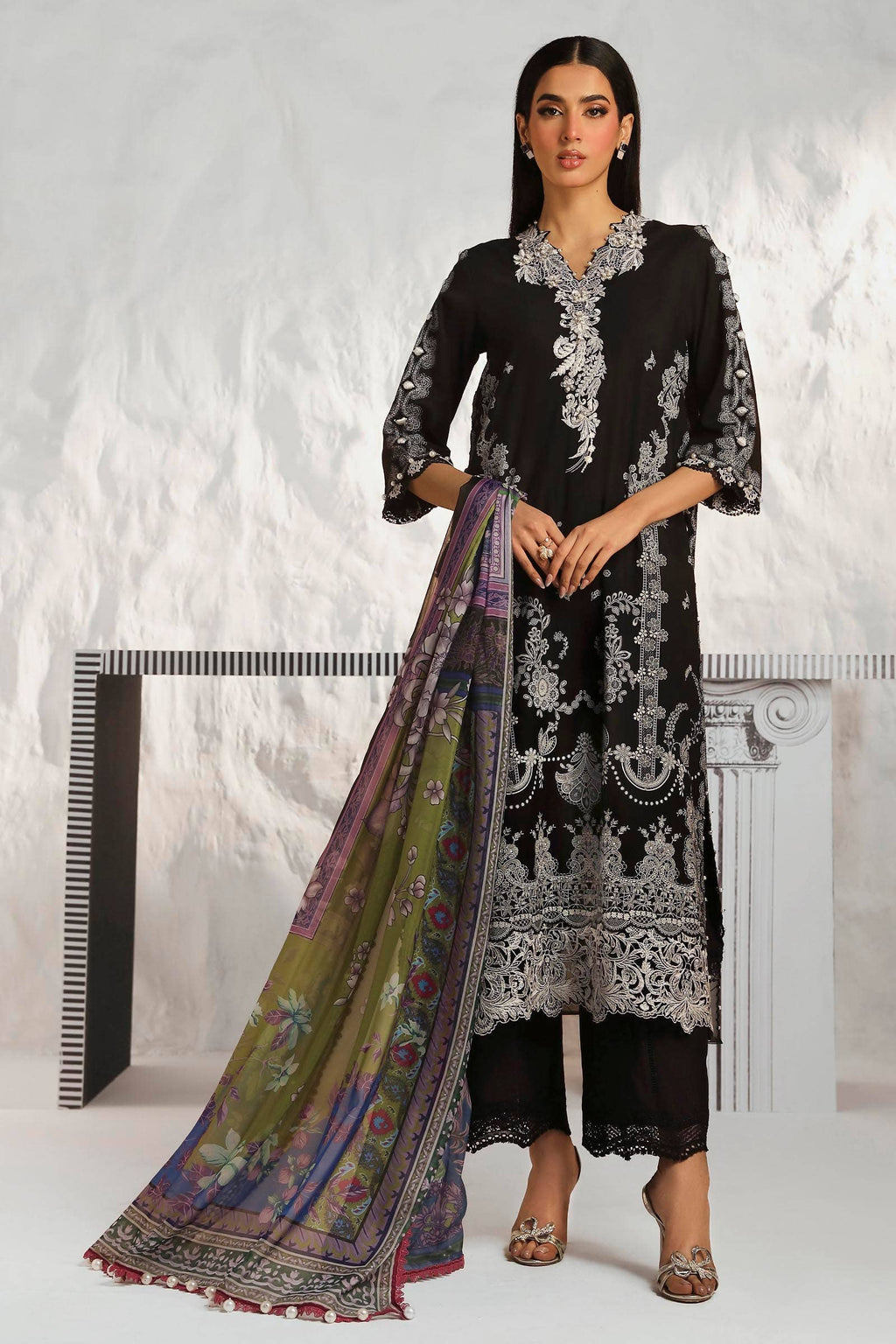 Sana Safinaz | Muzlin Summer 24 | 008A-CK - House Of Anaya