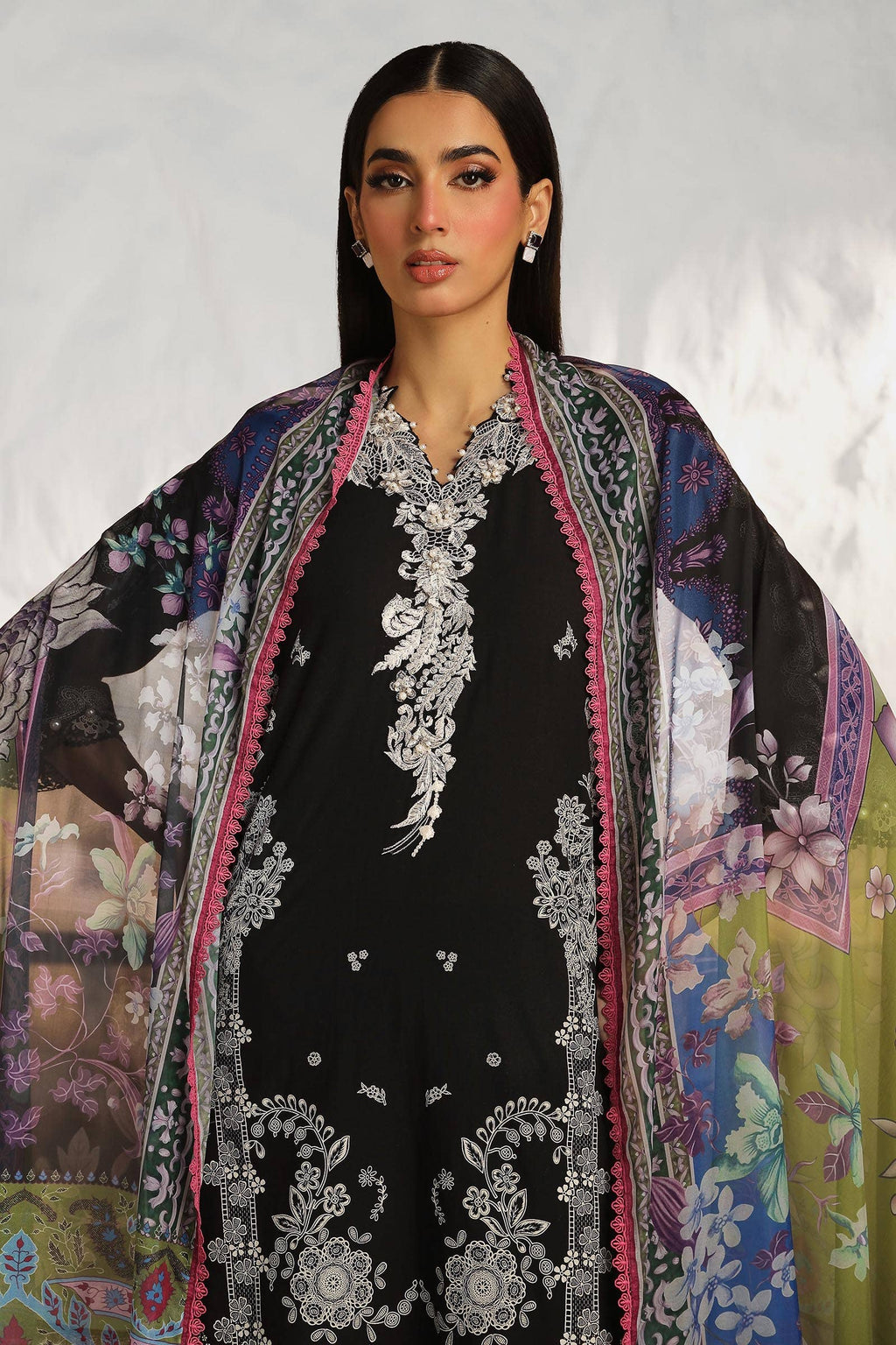 Sana Safinaz | Muzlin Summer 24 | 008A-CK - House Of Anaya