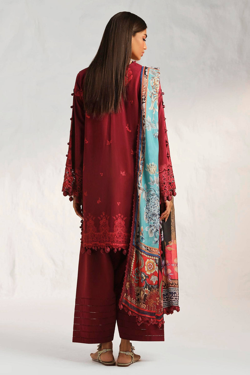 Sana Safinaz | Muzlin Summer 24 | 008B-CK - House Of Anaya