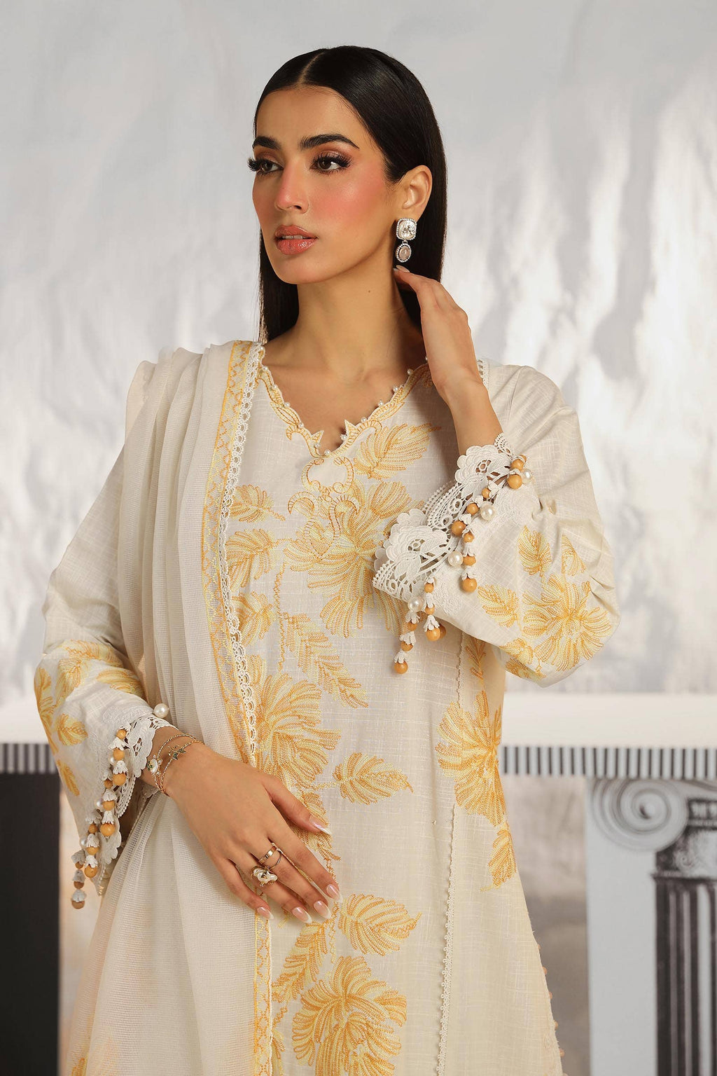 Sana Safinaz | Muzlin Summer 24 | 011B-CT - House Of Anaya