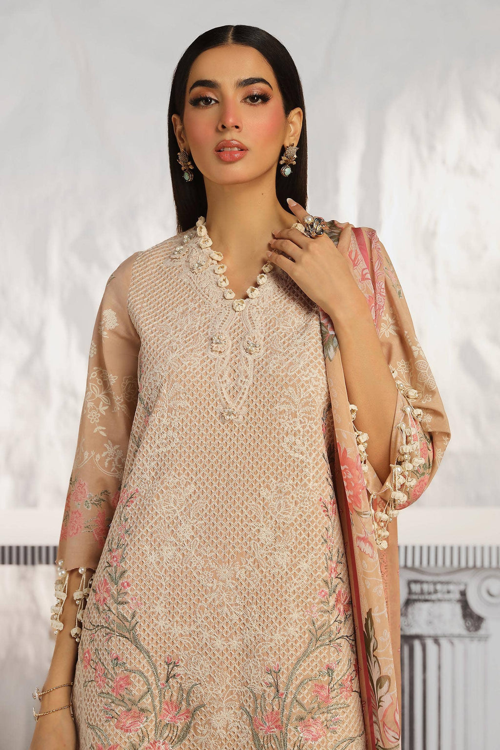 Sana Safinaz | Muzlin Summer 24 | 012B-CJ - House Of Anaya