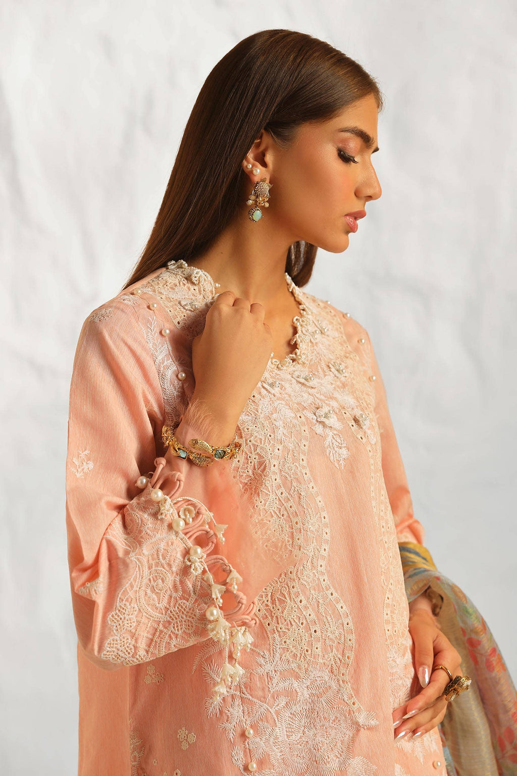 Sana Safinaz | Muzlin Summer 24 | 013A-DH - House Of Anaya