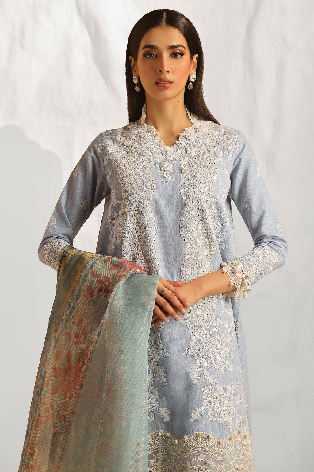 Sana Safinaz | Muzlin Summer 24 | 013B-DH - House Of Anaya