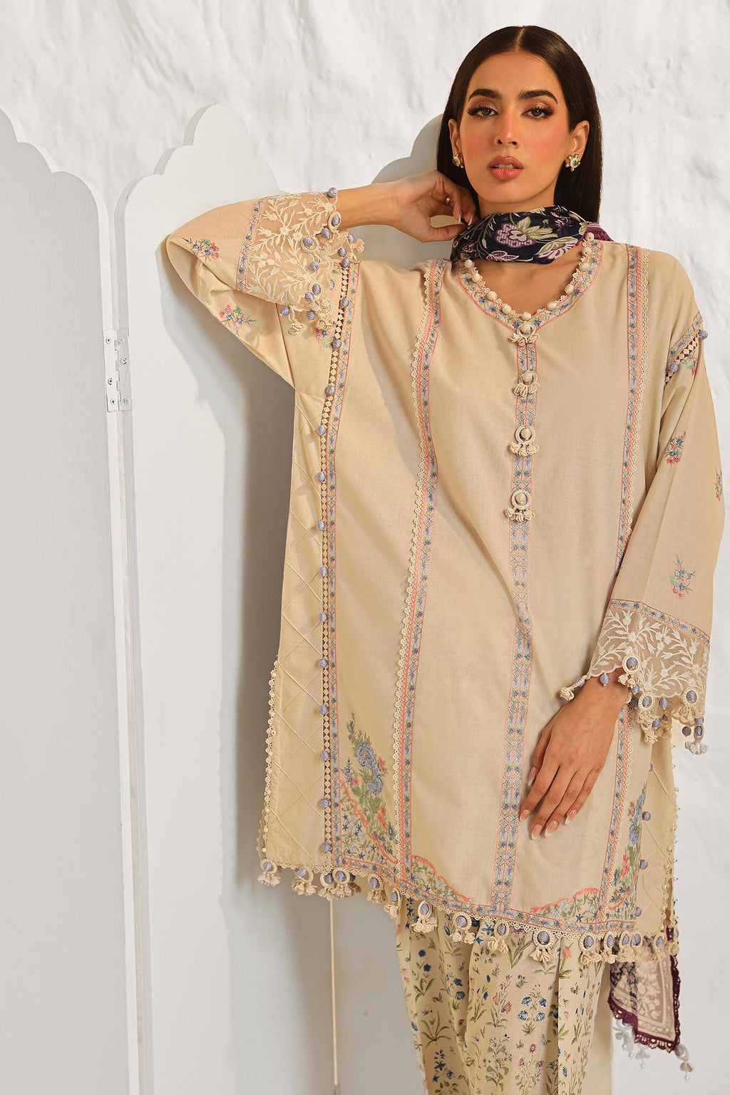 Sana Safinaz | Muzlin Summer 24 | 014A-CJ - House Of Anaya