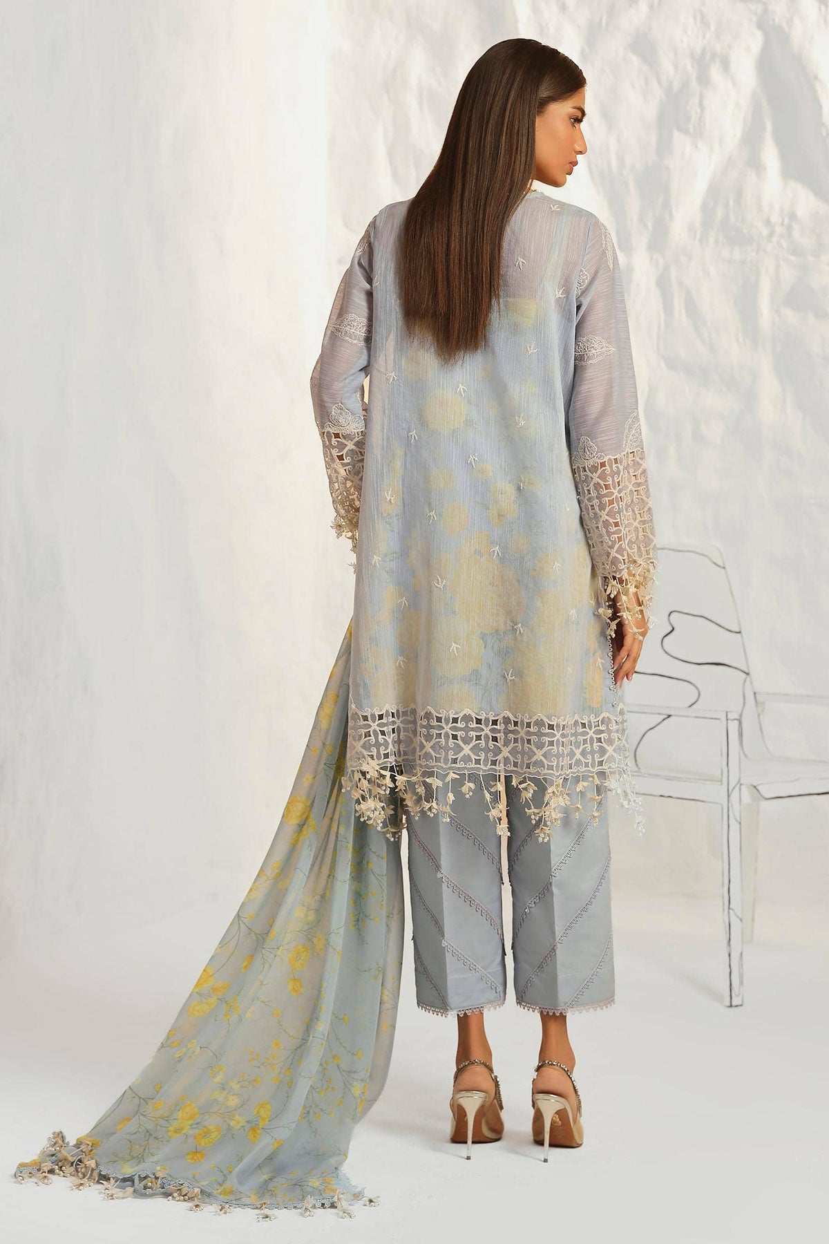 Sana Safinaz | Muzlin Summer 24 | 016A-CJ - House Of Anaya
