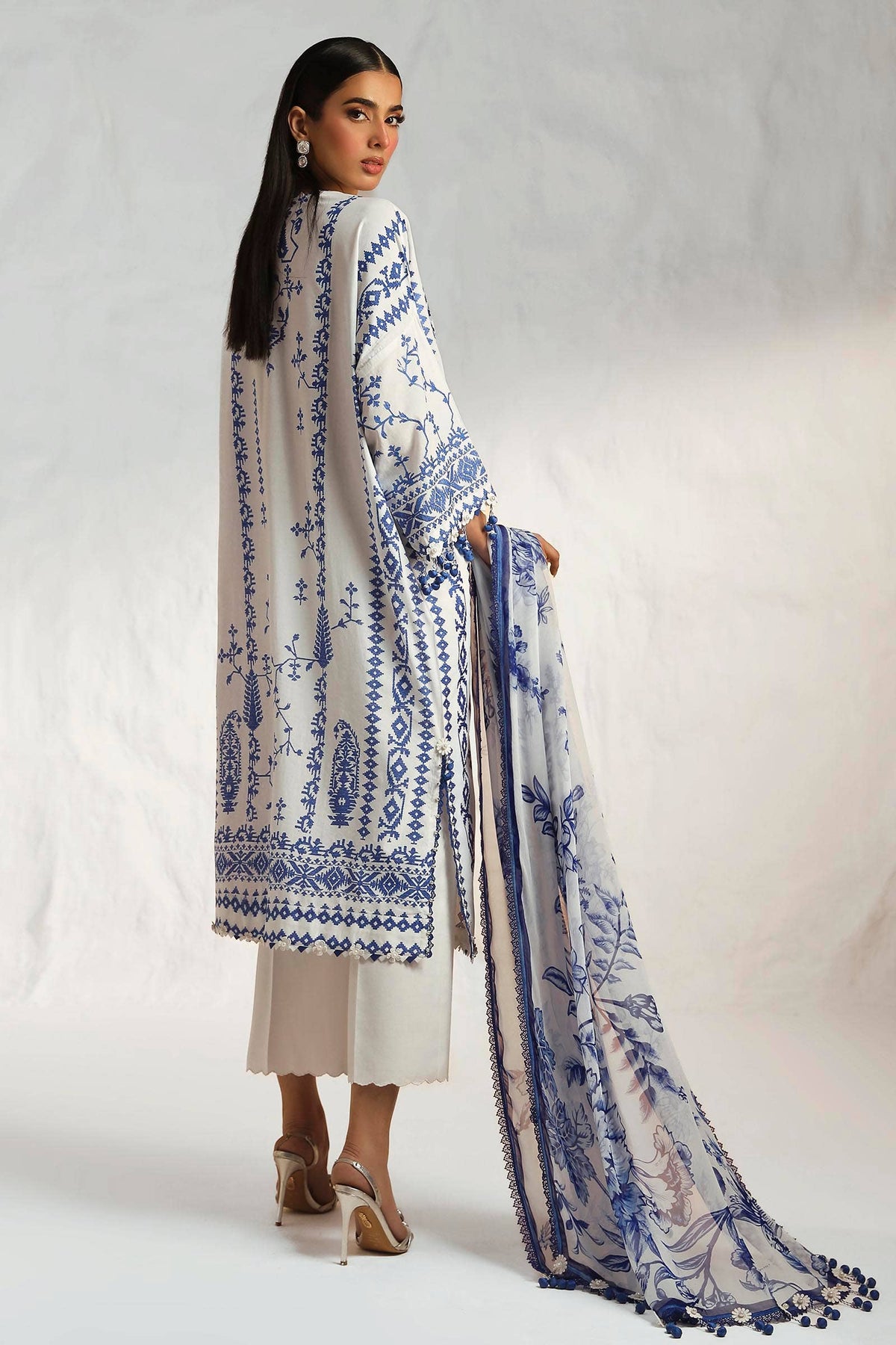 Sana Safinaz | Muzlin Summer 24 | 017A-CJ - House Of Anaya