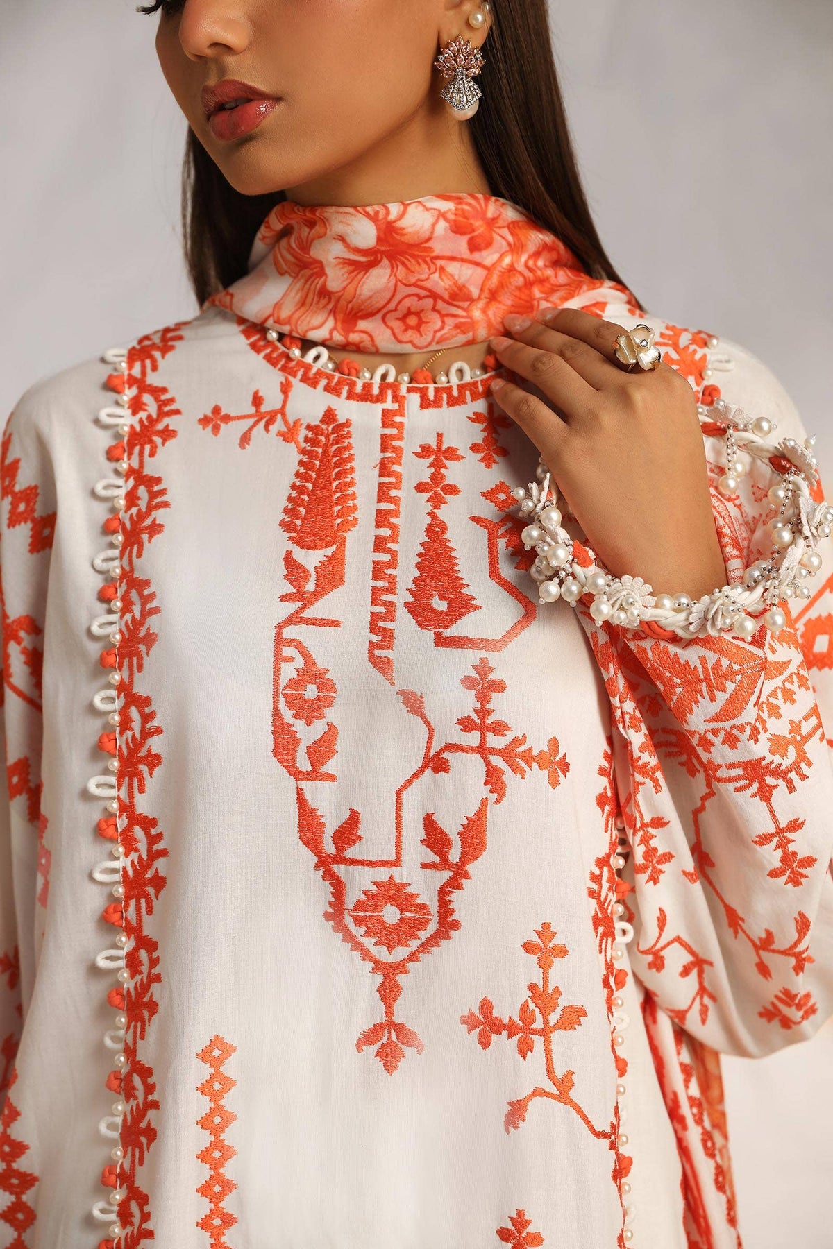 Sana Safinaz | Muzlin Summer 24 | 017B-CJ - House Of Anaya