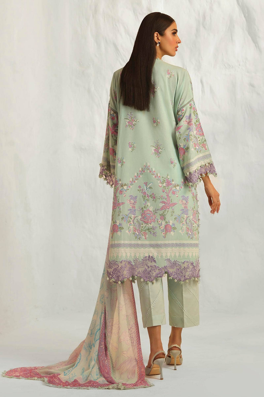 Sana Safinaz | Muzlin Summer 24 | 019B-CJ - House Of Anaya