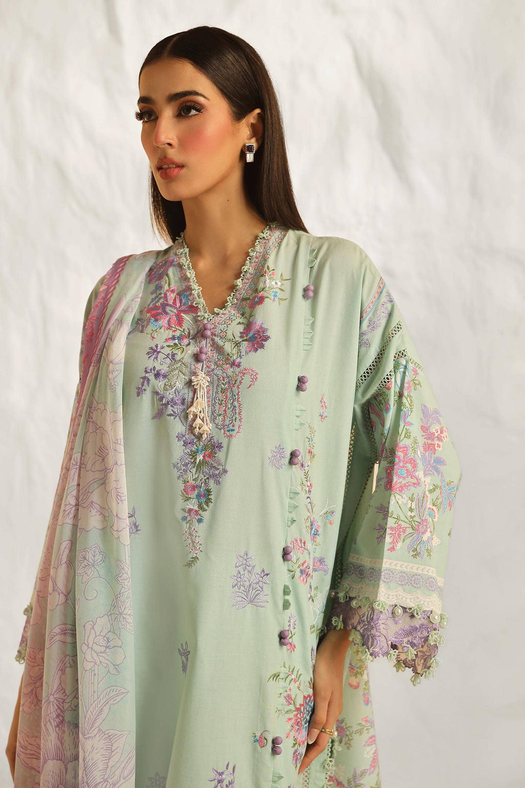 Sana Safinaz | Muzlin Summer 24 | 019B-CJ - House Of Anaya