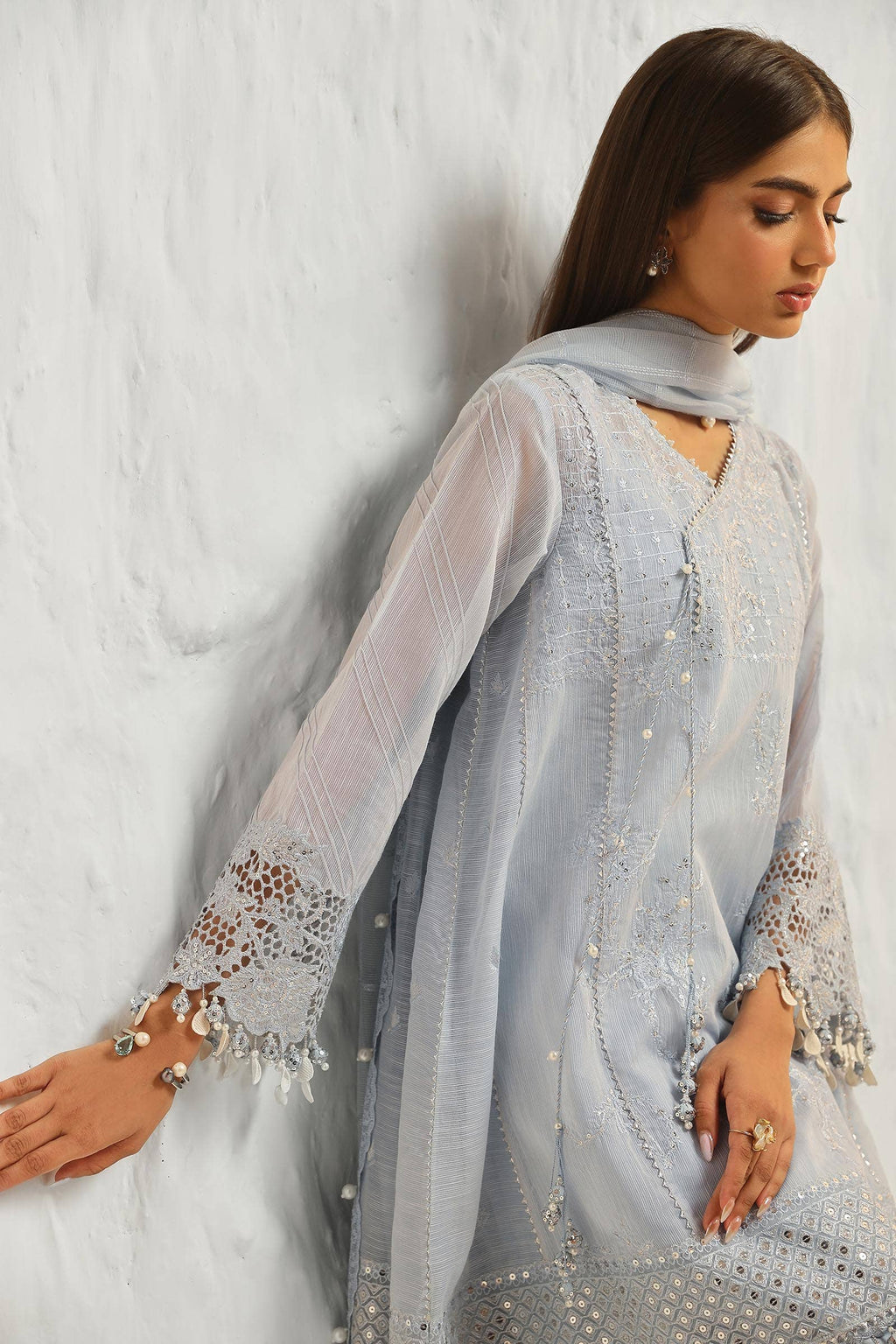 Sana Safinaz | Muzlin Summer 24 | 020A-CV - House Of Anaya
