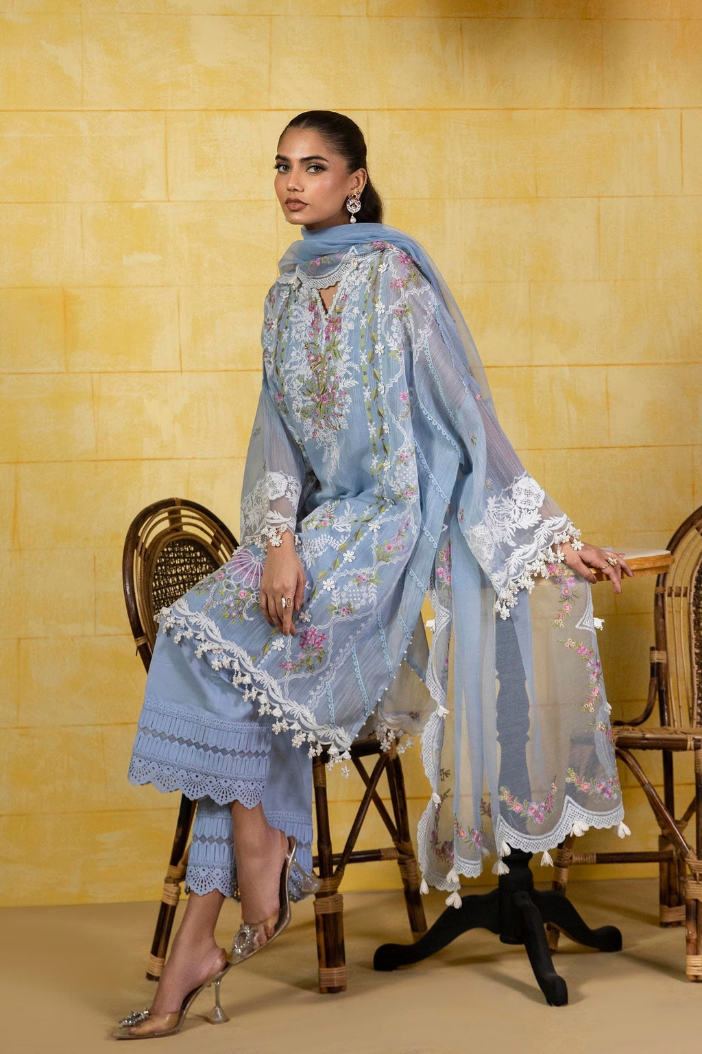 Sana Safinaz | Muzlin Spring 25 | M251-009B-3CT - Riwayat-e-Khas