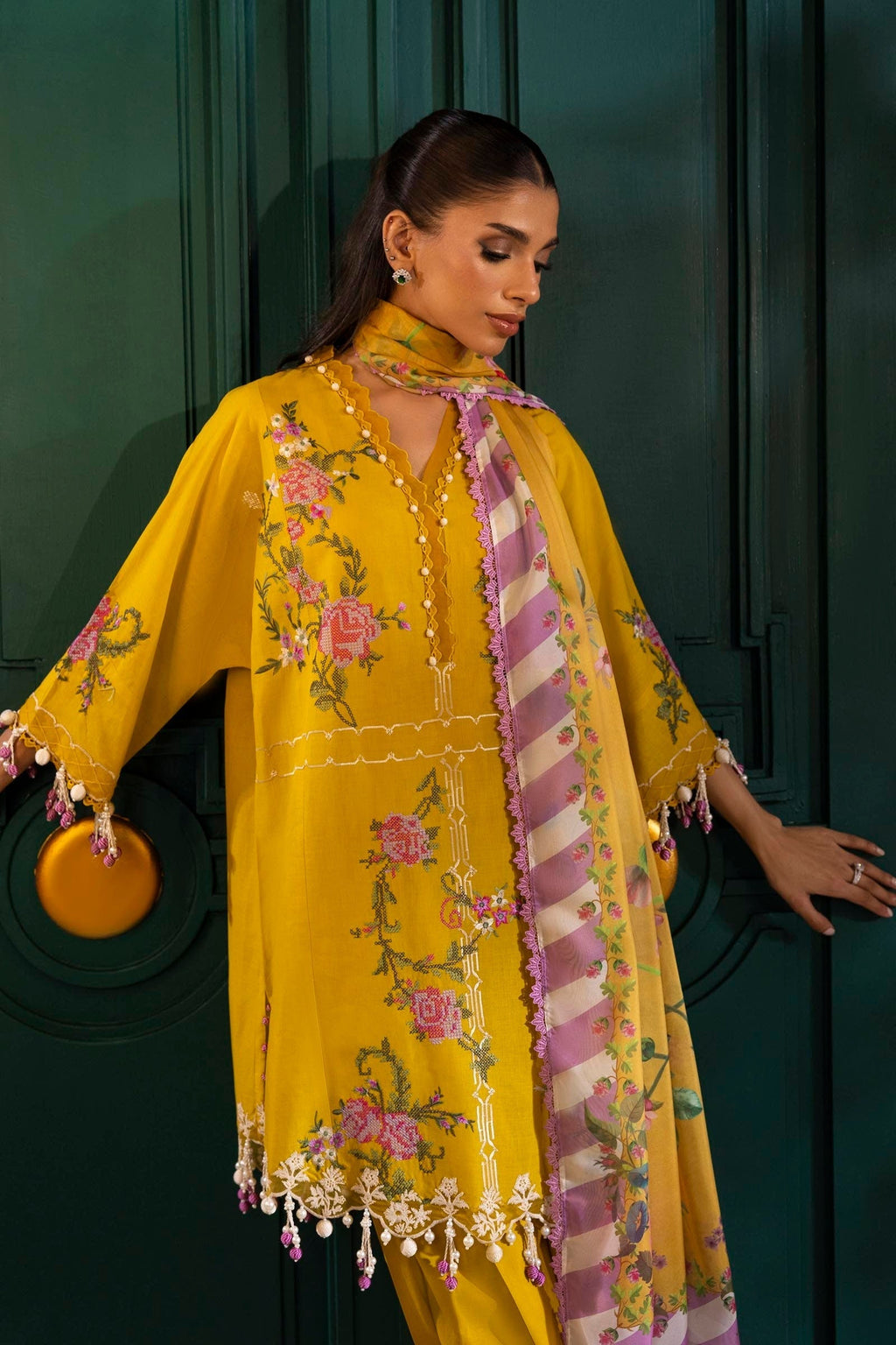 Sana Safinaz | Muzlin Spring 25 | M251-013B-3CL - Riwayat-e-Khas