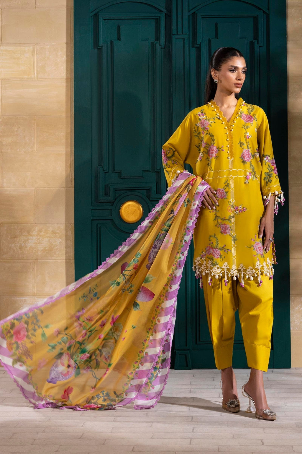 Sana Safinaz | Muzlin Spring 25 | M251-013B-3CL - Riwayat-e-Khas