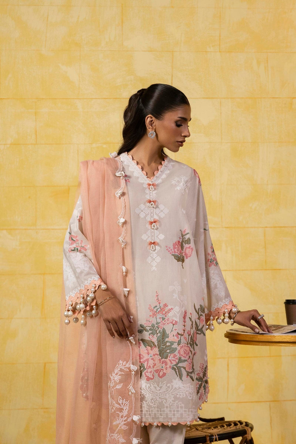 Sana Safinaz | Muzlin Spring 25 | M251-016A-3CT - Riwayat-e-Khas