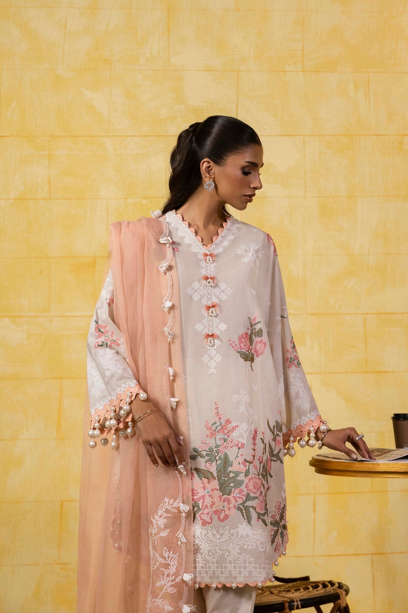 Sana Safinaz | Muzlin Spring 25 | M251-016A-3CT - Riwayat-e-Khas