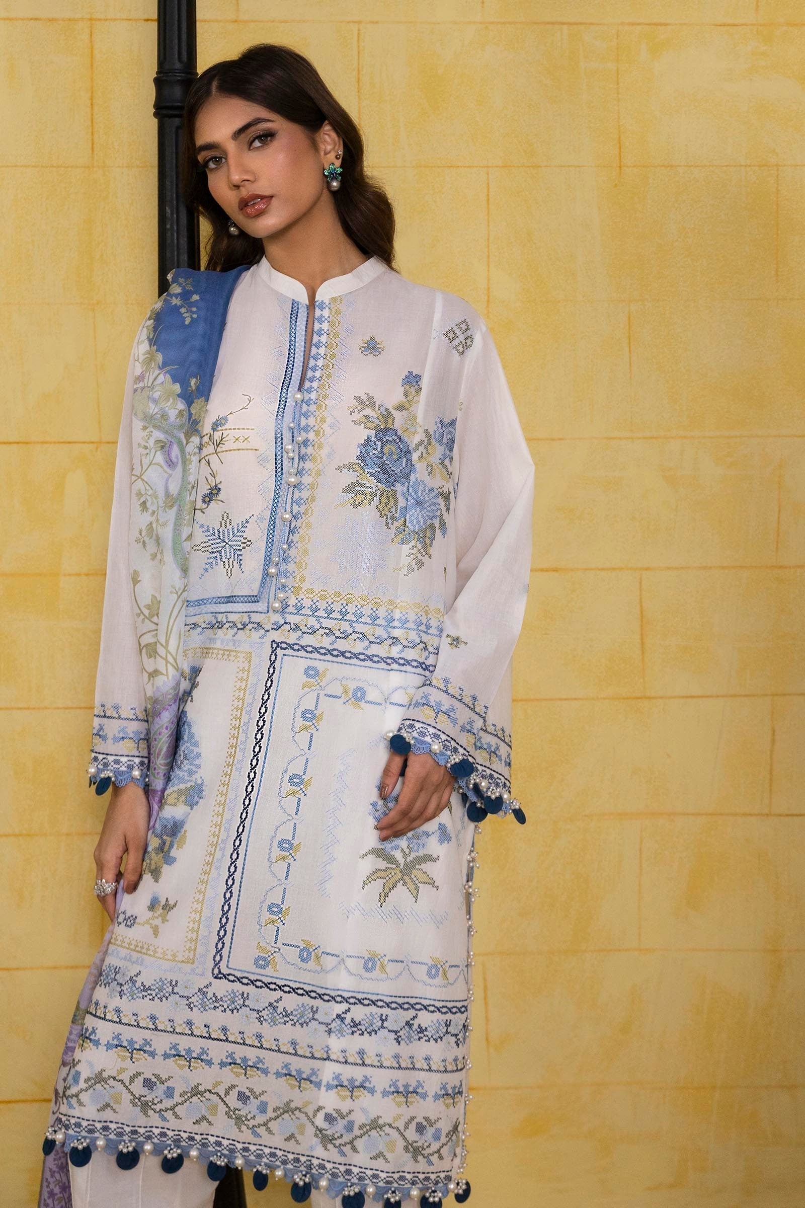 Sana Safinaz | Muzlin Spring 25 | M251-018A-3CT - Riwayat-e-Khas