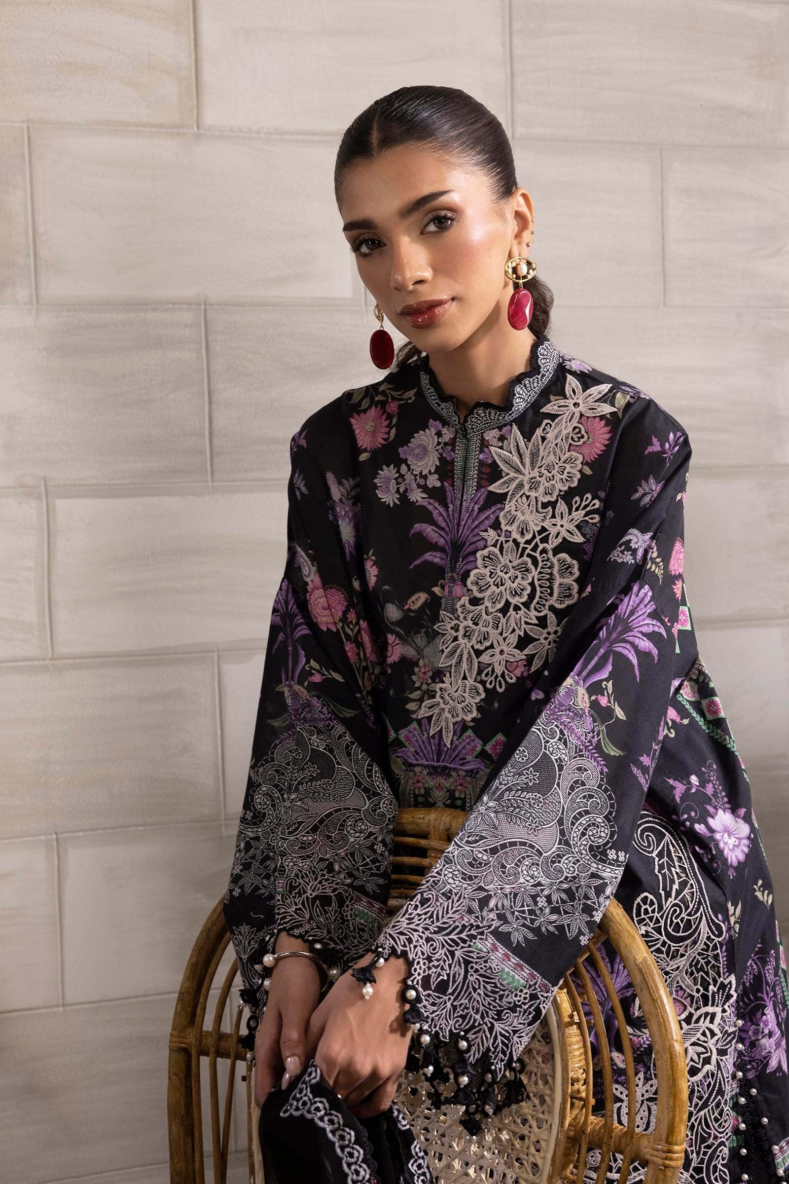 Sana Safinaz | Muzlin Spring 25 | M251-019B-3CS - Riwayat-e-Khas