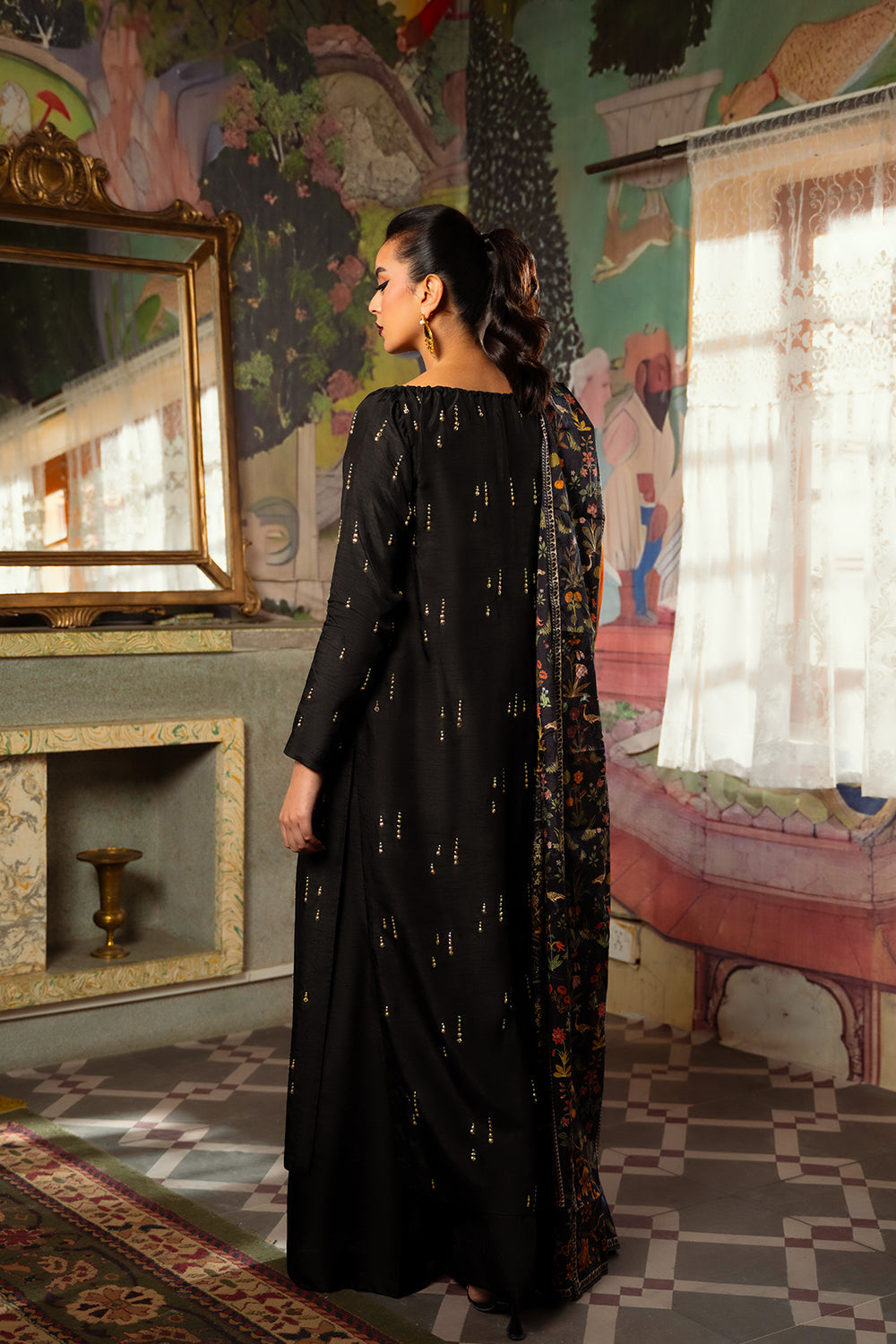 Saira Rizwan | Dahini Silk Pret | ESMA - SRLP02-25 - Riwayat-e-Khas