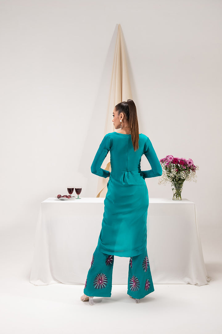 Maria Osama Khan | Tiffany Formals | Aquamarine - House Of Anaya