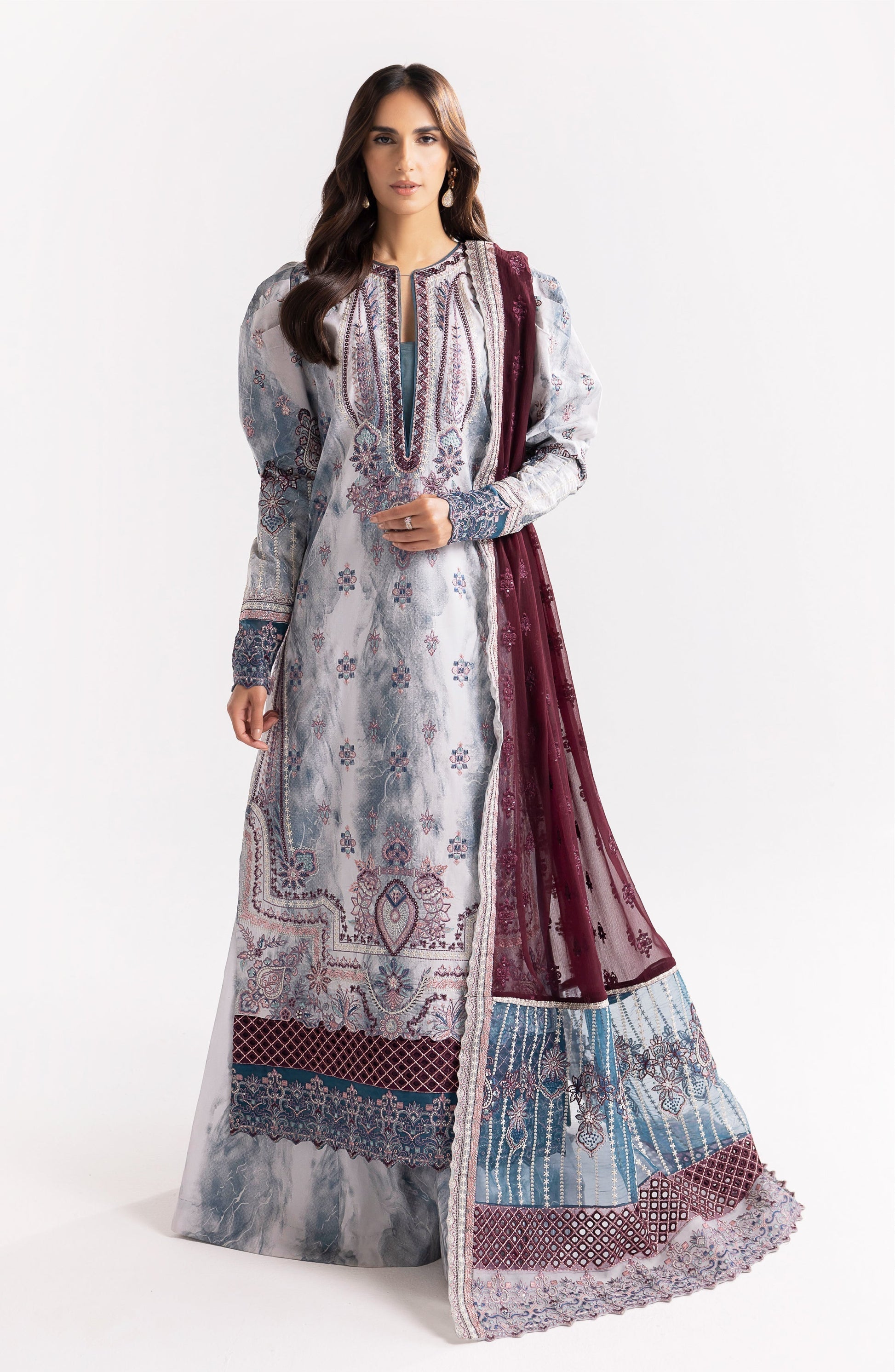 Maryum N Maria | Eid Luxury Lawn 24 | Jahanara - House Of Anaya