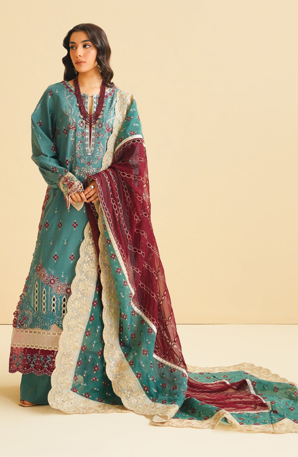 Maryum N Maria | Eid Luxury Lawn 24 | Laila - House Of Anaya