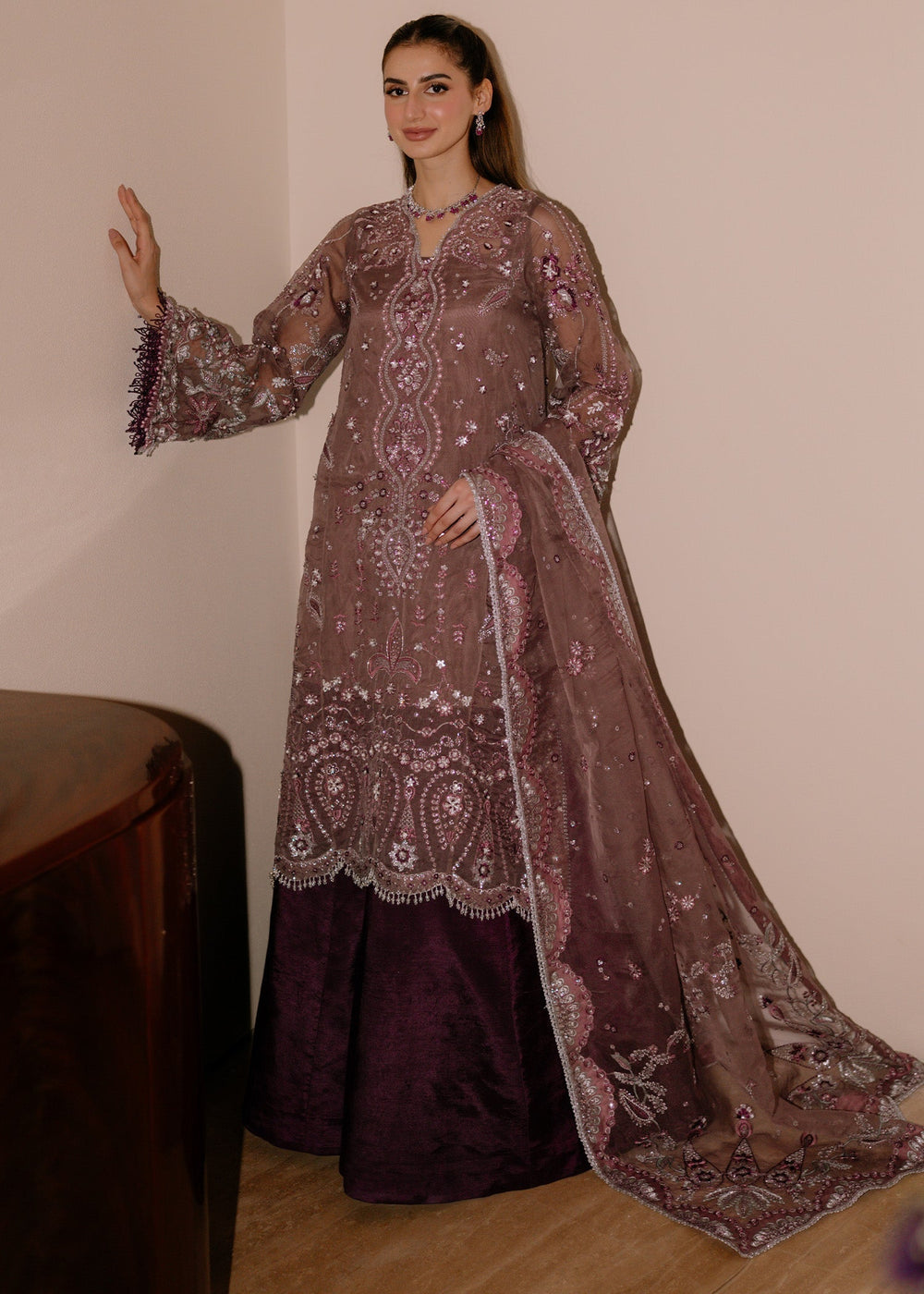 Sadaf Fawad Khan | Festive 25 | Wistful Mauve - Riwayat e Khas